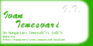 ivan temesvari business card